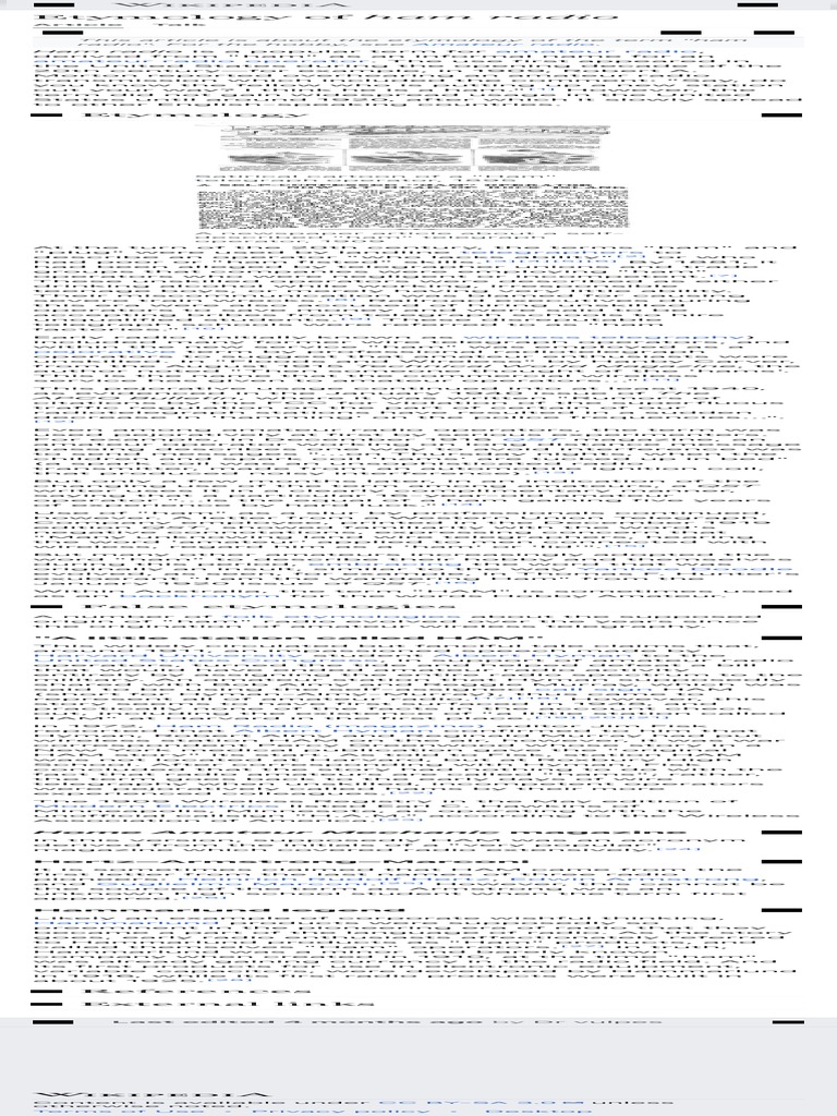 Etymology of Ham Radio Wikipedia PDF Amateur Radio Communication