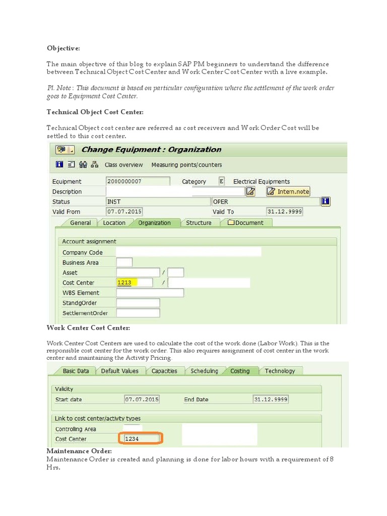 Cost senders receiver example PDF