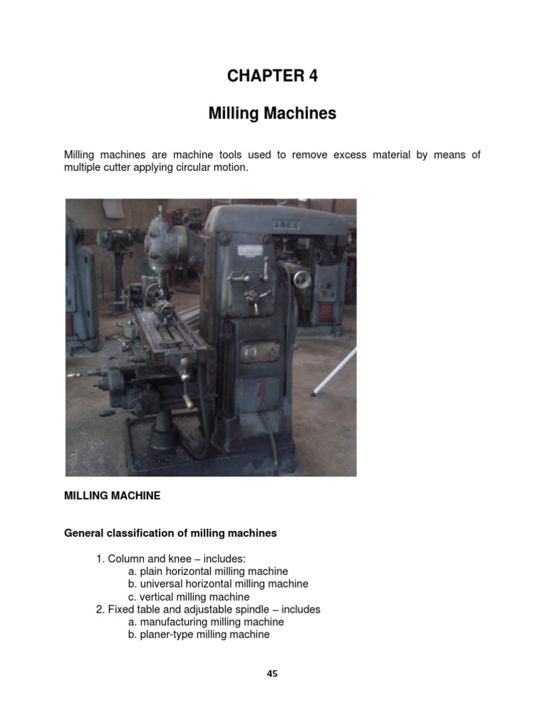 Classification and Operation of Milling Machines A Comprehensive Look