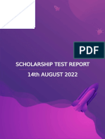 Scholarship Test Report 14th AUGUST 2022