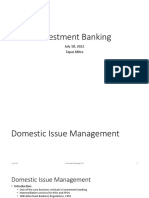 Investment Banking For Fourth Section - 13 Classes - Finance Group 1