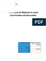 Procedura de Raspuns in Cazul Unui Incident de Securitate CS-MB