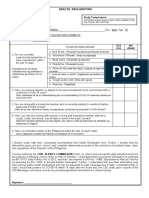 Health Declaration Form