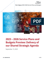 2023 - 2026 Service Plans and Budgets Preview