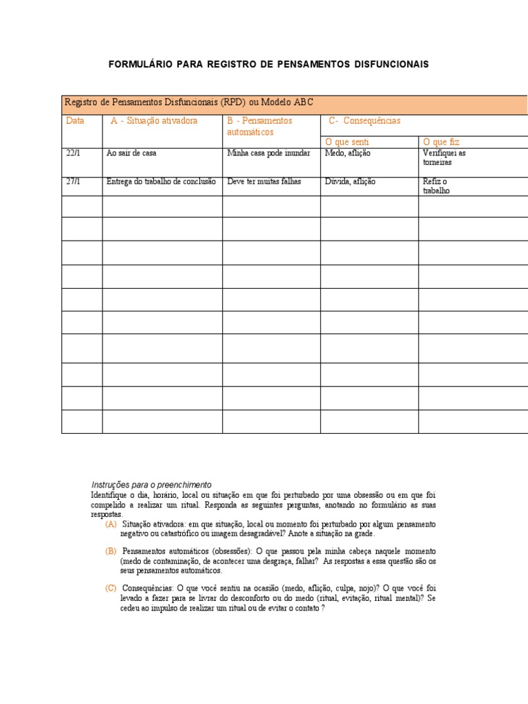 Formulário de Registro de RPD | PDF