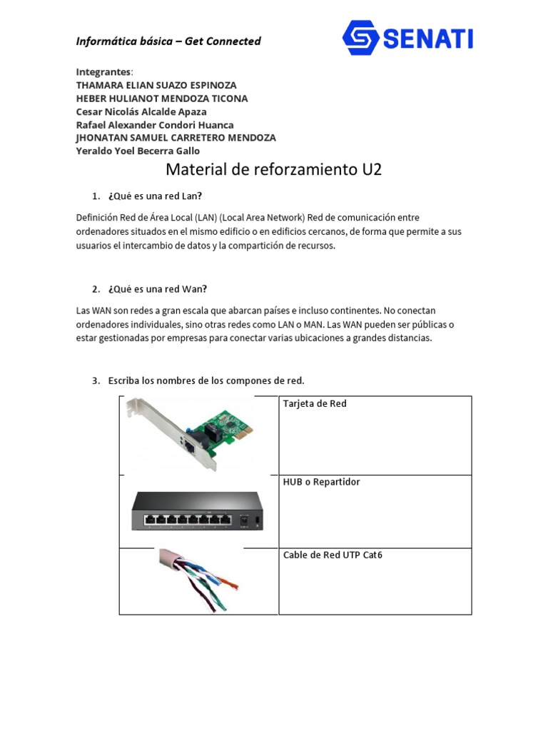 SINU-151 Unidad02 Material Reforzamiento | PDF | Red de computadoras ...