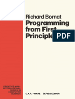 Programming From First Principles (Prentice-Hall International Series in Computer Science) (Richard Bornat)