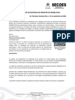 Constancia de No Existencia de Registro de Inhabilitado Cd. Chetumal, Quintana Roo, A 12 de Septiembre de 2022