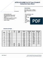 ASTM A53 ASME SA 53 Type E Grade B Submittal Data Sheet