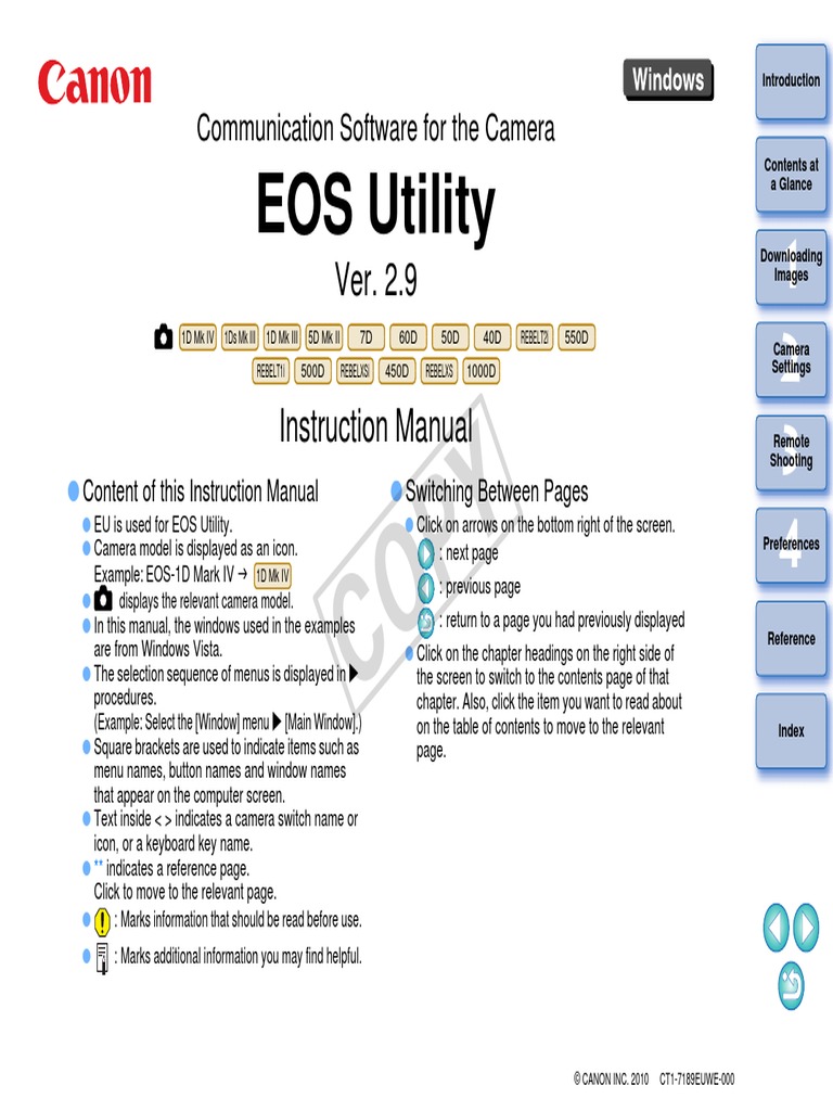 EOS Utility: COP Y | PDF | Microsoft Windows | 64 Bit Computing
