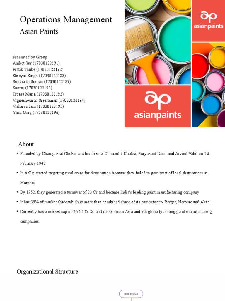 OM Asian Paints | PDF | Supply Chain | Procurement