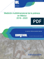 Pobreza Multidimensional 2018 2020 CONEVAL