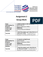 Group Critique of Research Article on Language Policy