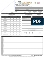 Sistema Educativo Nacional Boleta de Evaluación