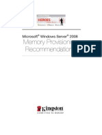 Memory Provisioning Recommendations: Microsoft Windows Server 2008