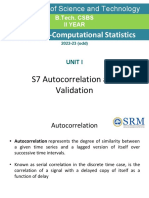 Autocorrelation and Validation-UNIT 1-CS
