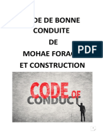 CODE DE BONNE CONDUITE