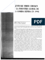 Caso Kentucky Fried Chicken y La Industria Global de La Comida Rapida en 1998 - 1