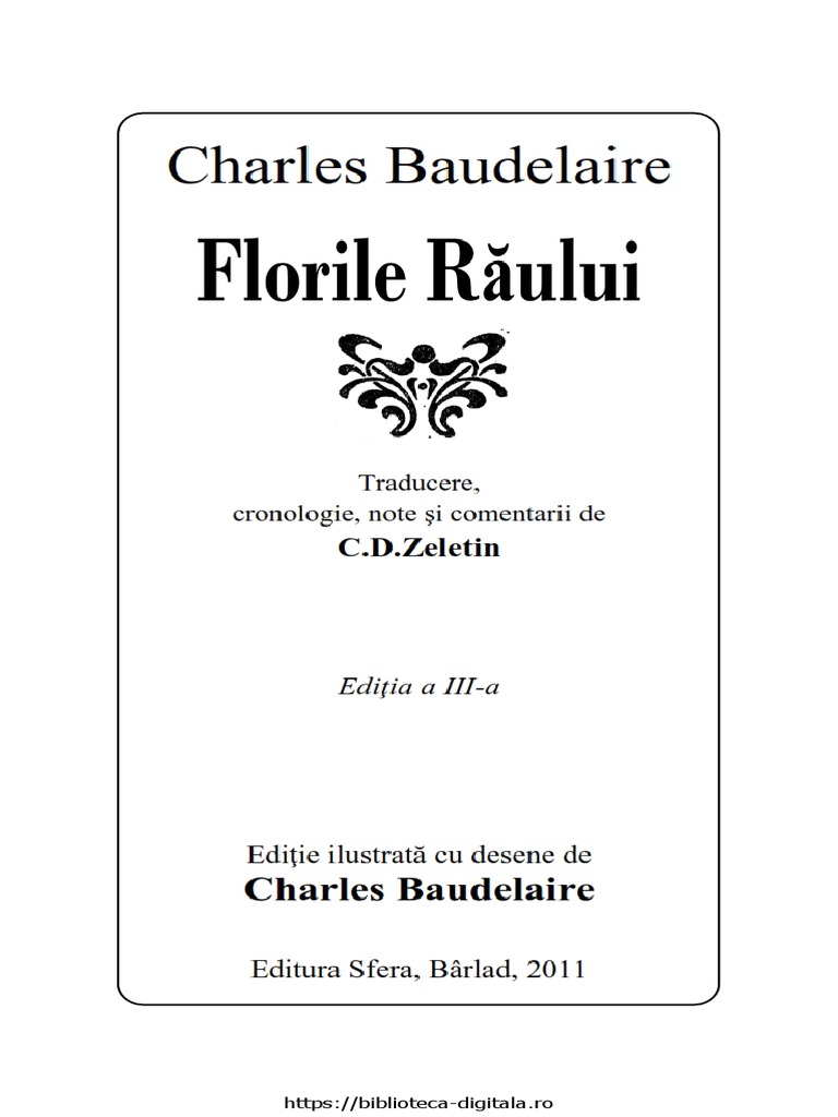 Baudelaire Charles Florile Raului 2011 | PDF