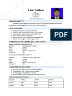 CV of