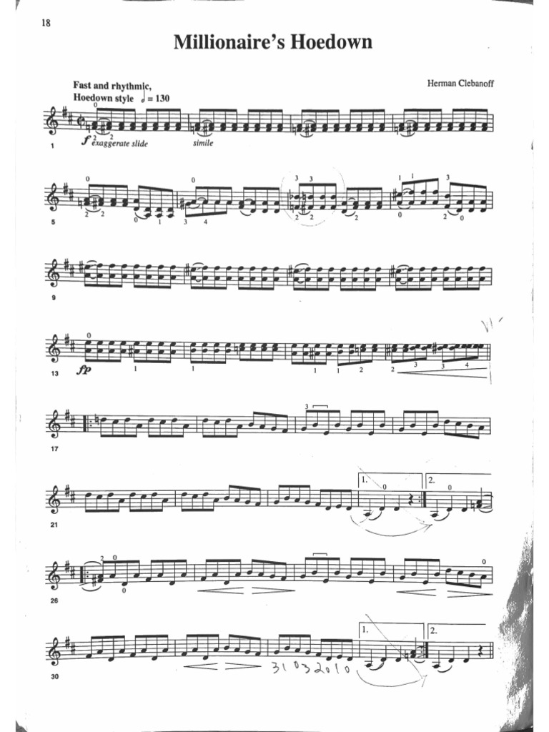 Violin Millionaires Hoedown | PDF
