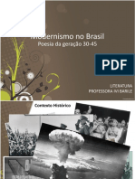 Modernismo no Brasil: Poesia da geração 30-45