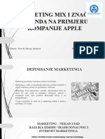 Marketing Mix I Značaj Brenda Na Primjeru Kompanije Apple, PPT Prezentacija