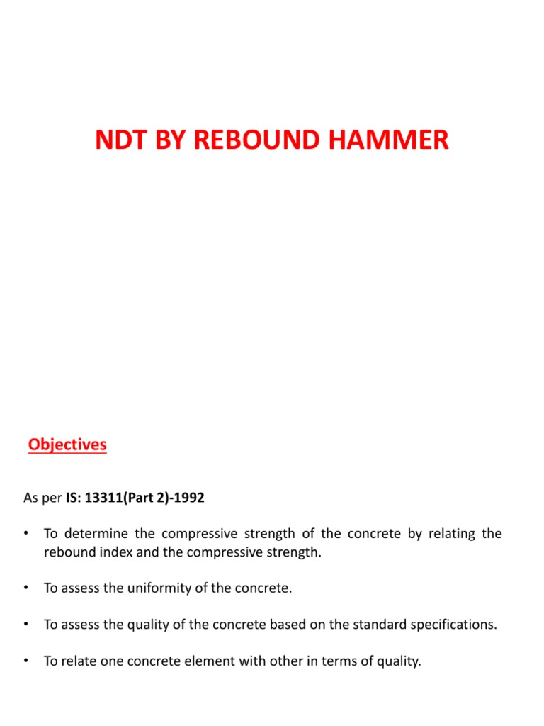 NDT by Rebound Hammer PDF