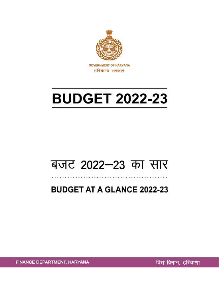 Budget 2022 23 PDF Government Budget Balance Fiscal Policy