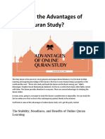 What Are The Advantages of Online Quran Study