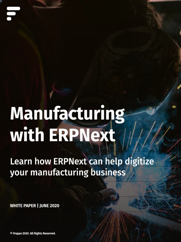 Manufacturing With Erpnext Download Free Pdf Enterprise Resource