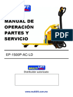 Ep-1500p-Ac-Ld Manual de Operacion, Partes y Servicio