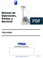 PGD-3000N Operation, Maintenance and Parts Manual - Spanish