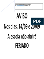 AVISO FERIADO