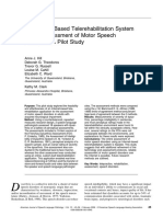 (2006) An Internet-Based Telerehabilitation System For The Assessment of Motor Speech Disorders - A Pilot Study