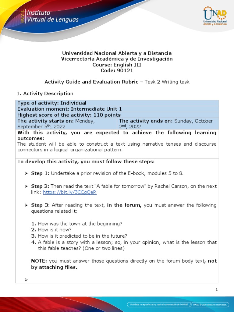 English III Writing Task Guide | PDF | Turnitin | Linguistics