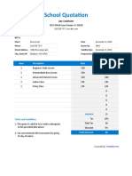 Free Blank School Quotation Template