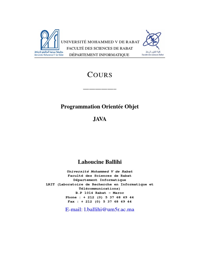 Introduction à la Programmation Java | PDF | Programmation orientée ...