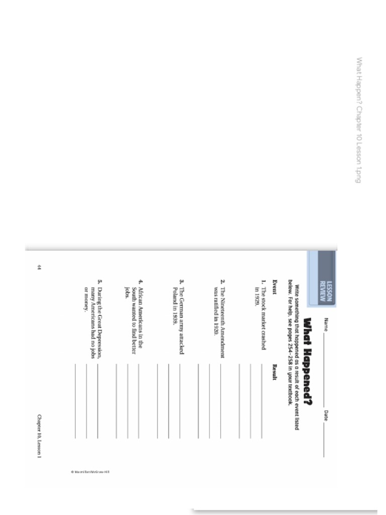 Social Studies Chapter 10 Lesson 1 Pages 254258 PDF