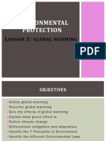 Environmental Protection Lesson on Global Warming, Climate Change and Laws