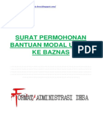 Surat Permohonan Bantuan Modal Usaha Ke Baznas