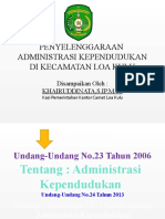 Presentasi Penyelenggaraan Adminduk Di Kec Loa Kulu