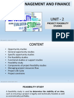 Unit 2 Project Feasibility Studies