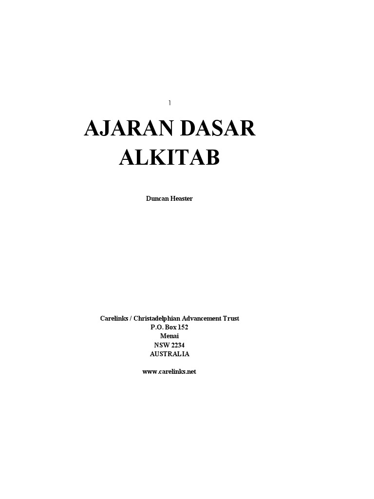 Ajaran Dasar Alkitab