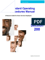 Donor Services STD Operating Manual 200