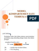 Model 1 Kompartemen Terbuka I.V