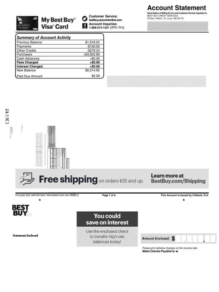 Bestbuy 1111 PDF Credit Card Cheque