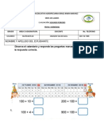 Evaluacion Matematicas Segundo