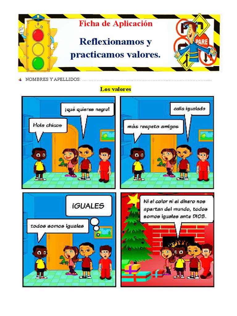 4° Ficha Día 2 Rel Reflexionamos y Practicamos Valores | PDF | Verdad ...