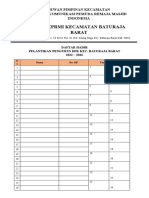 Daftar hadir pelantikan DPK Kec Baturaja 2022-2026